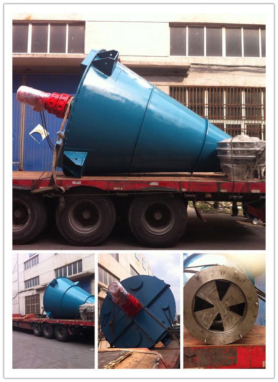 大型YSH-A/B型雙螺旋錐形混合機(jī)出廠交付用戶