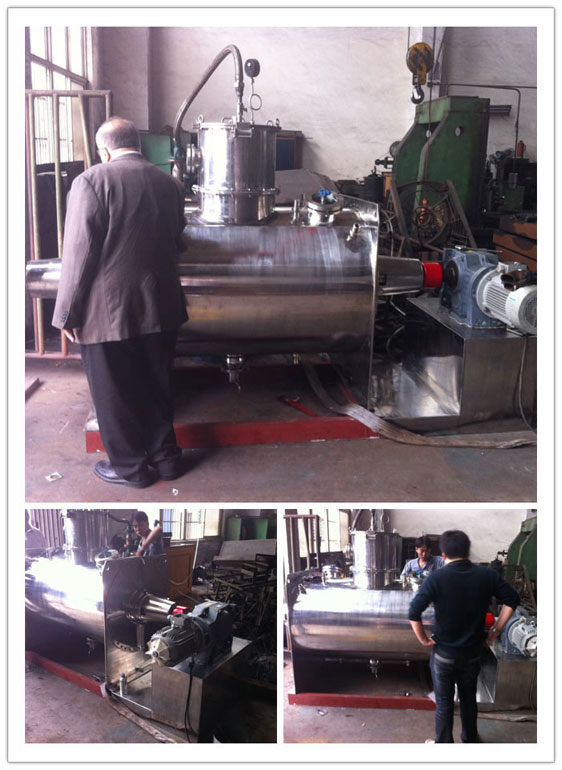 犁刀抽真空加熱夾套混合機(jī)成功出口印度