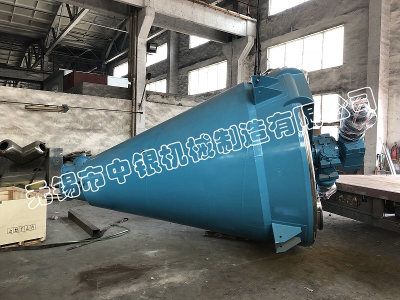 無錫中銀10000L雙螺旋錐形混合機(jī)發(fā)往安徽